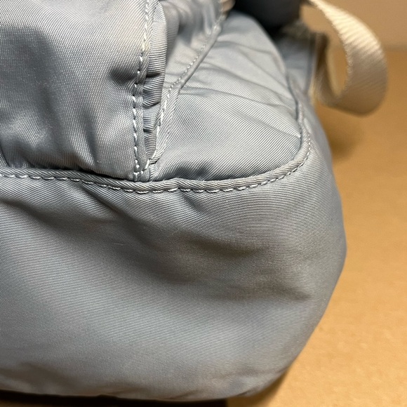 Prada blue nylon triangle logo vela crossbody bag - Picture 12 of 15